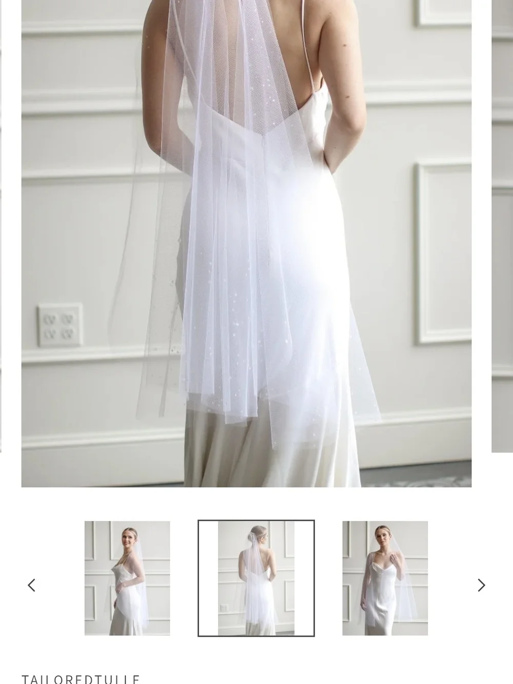Dew Drop Finger Tip Length Bridal Veil
